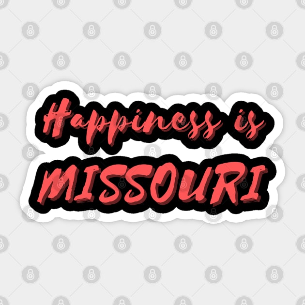 Happiness is Missouri Sticker by Eat Sleep Repeat